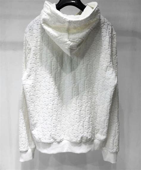 dior oblique hoodie white|Dior oblique jacquard hoodie.